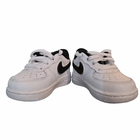 Baby Nike Air Force 1 LV8 Low White Black Metallic Gold Toddler Size 4 DM3387 - Picture 4 of 7